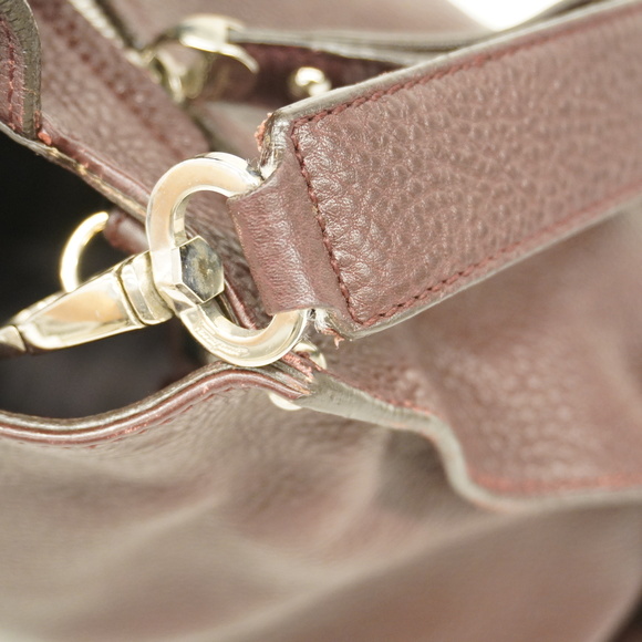 Auth Salvatore Ferragamo Gancini 2 Way Bag Women's Leather Handbag,Shoulder B... - Picture 14 of 16